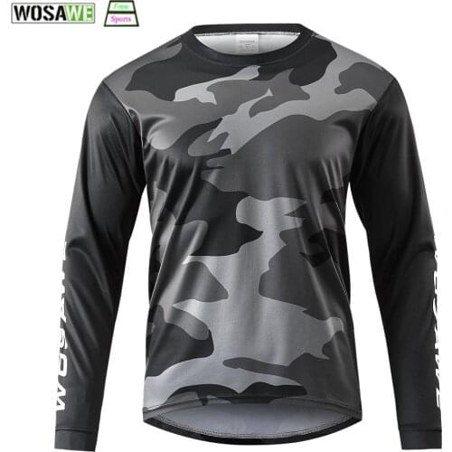 WOSAWE Cross Country Mountain Bike Jersey Men Downhill Jersey MTB Shirt Cross Country Jersey Sport Sweatshirt