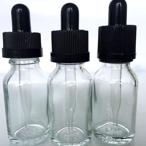 Factory Price 330pcs 30ml Clear Glass Bottles With Glass Dropper Black Frosted Rubber Bulb Empty Bottles E-liquid Oil Malaysia
