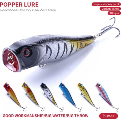 1PCS 9cm 14g Popper Fishing Lure Hard Bait Carp Fishing Isca Artificial Fishing Lures Pesca Fishing Tackle