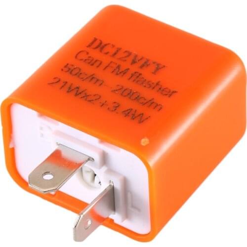 12V 2 Pin Motorcycle Blinker Adjustable LED Flasher Relay Turn Signal Indicator Hyper Flashing