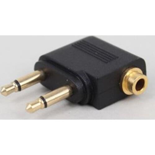 3.5mm aircraft aviation audio adapter male to female audio adapter headset conversion plug high quality Free shipping