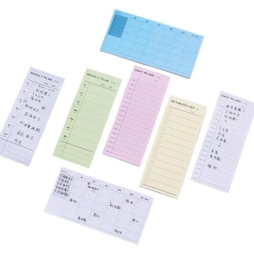 30 Sheets Self-adhesive Notebook Paper Refill Inner Pages Monthly Weekly Daily Planner Agenda To Do List Kawaii Memo Pad