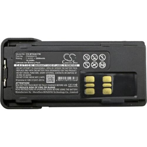 Cameron Sino 2600mAh battery for MOTOROLA DP2400 DP-2400 DP2600 DP-2600 XIR P6600 XIR P6620 PMNN441 PMNN4415 PMNN4416 PMNN4417
