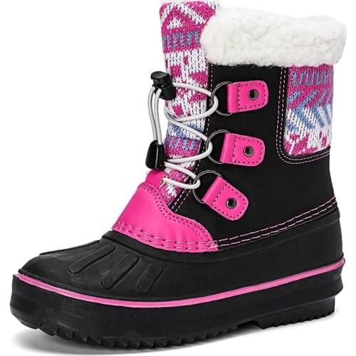 Boots For Girls Winter Shoes For Kids Childrens Boots Plush Brown Snow Boot Size 29-37 Hot New Shoe 2021 Boots For Kids