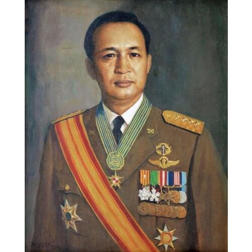 HOME OFFICE TOP ART Indonesia leader President Haji Mohammad Suharto portrait ART on canvas -- free shipping cost - 24 inches