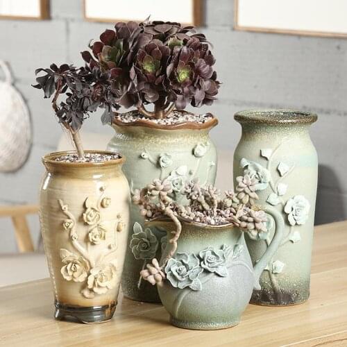 Pot succulente Chinese ceramic pot vases garden accessories Macetas grandes para plantas grande Big flower pots tuin decoratie