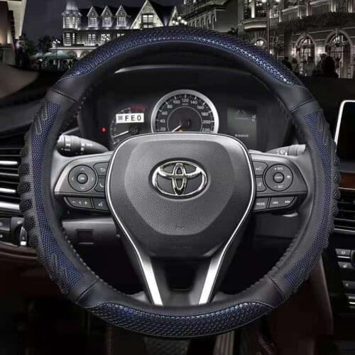 PU Leather Steering Wheel Cover for Toyota Corolla Fortuner Sequoia Auris Avensis YARIS Vios Celica 86 Auto Accessories