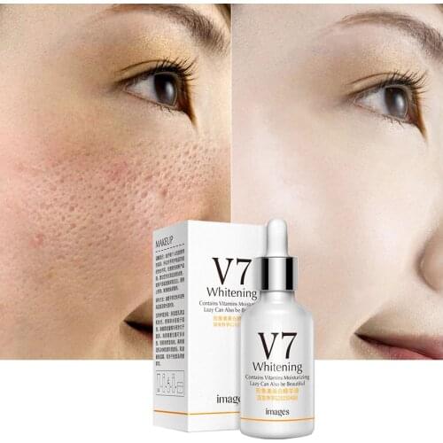 Images V7 Whitening Essence Hyaluronic Acid Serum Contains Vitamins Moisturizing Anti Wrinkle Hydrating Face Skin Care Female