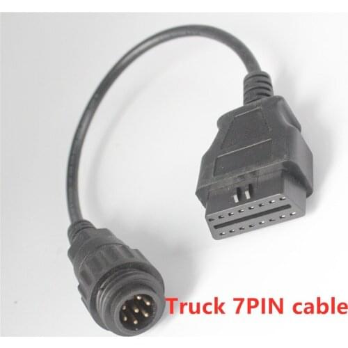 Acheheng Truck tool cables For Knorr 7 PIN 7pin to OBDII 16Pin Converter Cable for diesel Truck Trailer connect cable