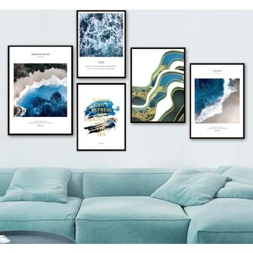 Forest Mountain Sea Stone Beach Quote Wall Art Canvas Painting Nordic Posters And Prints Wall Pictures For Living Room Decor