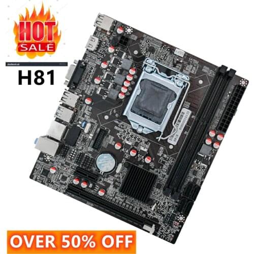 LGA 1150 H81 Motherboard Socket LGA1150 2x DDR3 16GB ATX PC Desktop Intel CPU i3 i5 i7 SATA PCIE Dual Channel Mother Board