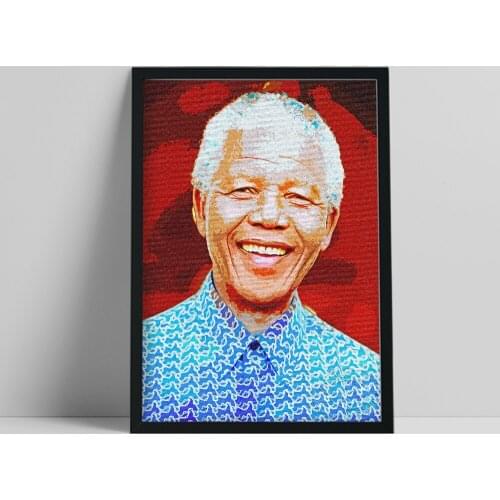Nelson Mandela South Africa President Poster, Nelson Mandela Watercolor Print, Minimalism Wall Art, Figure Portrait Home Decor