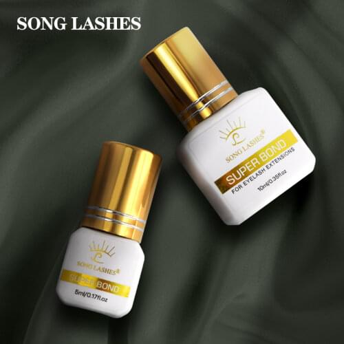SONG LASHES 5ml 1 Second Fast Drying Strong False Eye Lash Extension Glue Adhesive Retention 5-7 Weeks Low Smell Eyelash Glue