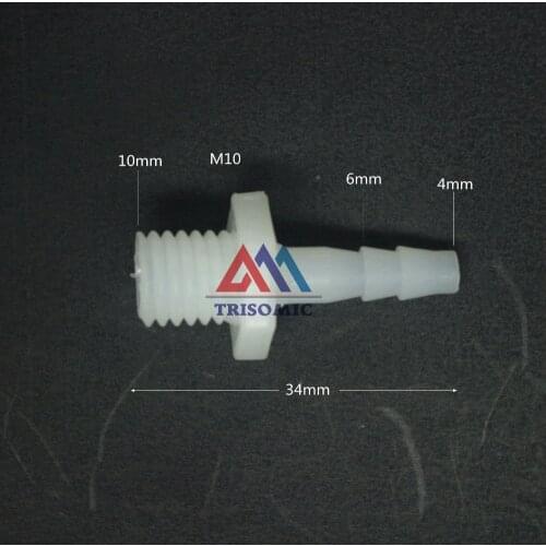 4mm-M10 Straight Connector Plastic pipe Fitting Barbed Connector with thread Material PE Joiner Fitting Aquarium Fish Tank