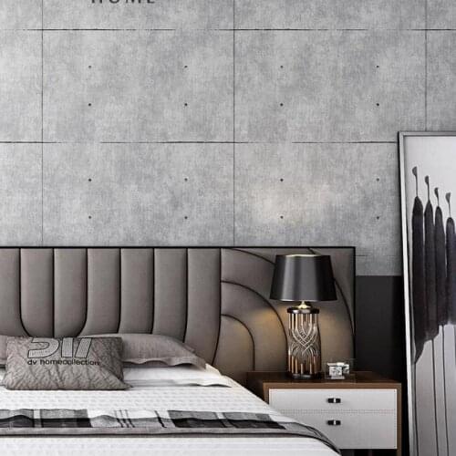 PVC waterproof retro industrial style wallpaper antique brick cement gray wallpaper square home decoration