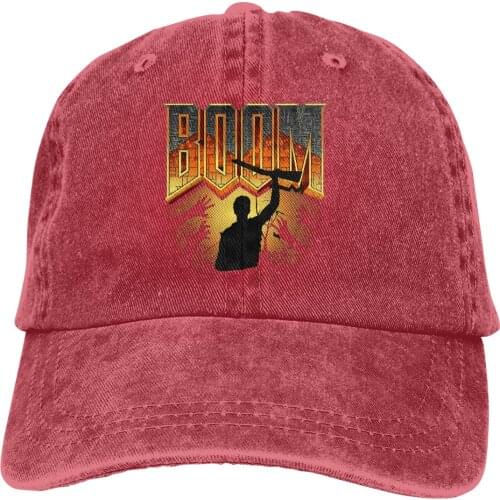 Adjustable Solid Color Baseball Cap This Is My Boomstick Washed Cotton Doom Slayer Shooting Games Sports Woman Hat