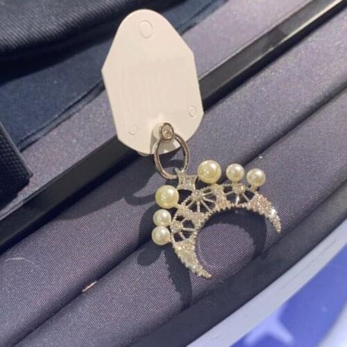 Brand 1:11pc Fashion Silver Color White Pearl Moon Star Earring micro Cubic Zirconia stones Women Luxury Brand Jewelry