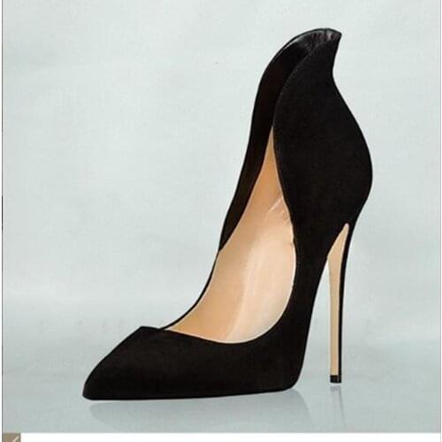 Shofoo shoes new versatile short necked slim heel pointed high heel heel about 11cm high