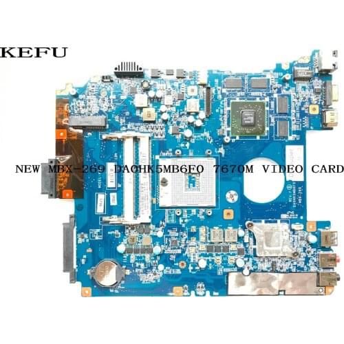 KEFU STOCK 100% SUPER MBX-269 DA0HK5MB6F0 REV : F LAPTOP MOTHERBOARD For Sony SVE151 SERIES INSTALLED VIDEO CARD 7670M