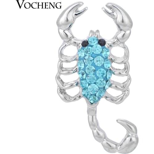 Vocheng Snap Charms 2 Colors 18mm Cute Scorpion Inlaid Crystal Vn-1044