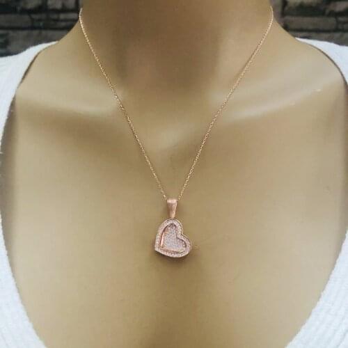 Pop Up Heart 925 Sterling Silver Necklace Women Girls Gift Jewelry Accessories Fashion Handmade Elegant Chain