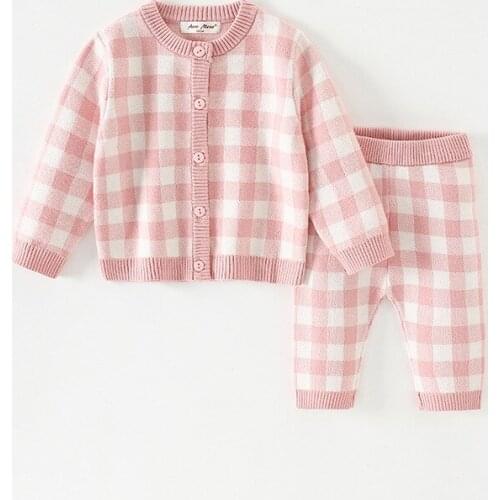 Winter Warm Baby Girls Sweaters Clothes Sets Autumn Cotton Knitting Infant Kids Jackets & Coats + Trousers Children 2pcs Outfits