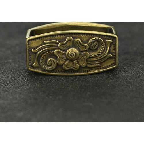 1PC Vintage Pattern Metal Belt Loop Buckle DIY Handmade Craft Waistband Leather Making Accessories Material