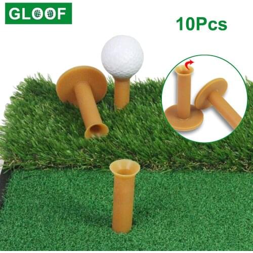 10Pcs Golf Tees Rubber Holder Training Aids Practice Golf Ball Holder Tee Accessories Beginner Trainer
