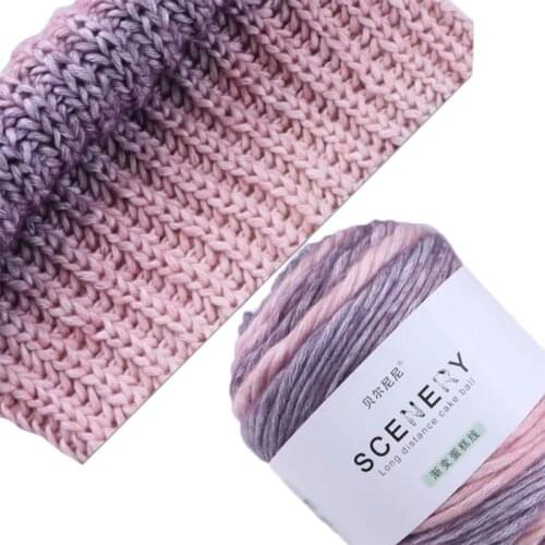 100g Worsted Hand Knitting Cake Yarn Gradient Ombre Colorful Crochet Woven Thread DIY Craft for Warm Scarf Sweater Coat