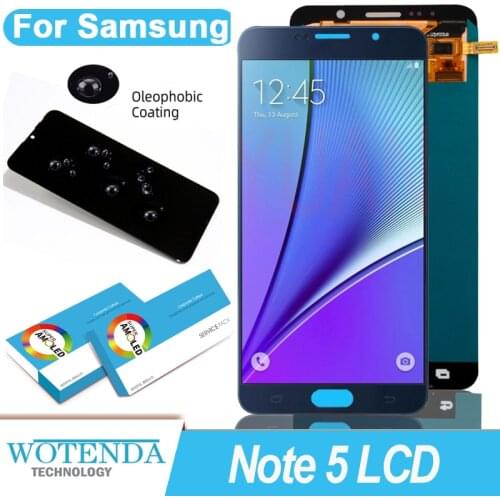 100% Original 5.7" Super Amoled Display for SAMSUNG Galaxy Note 5 N920F Full LCD Display Touch Screen Repair Parts