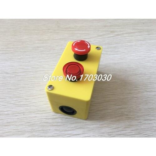 1A 250VAC Emergency Stop Switch Momentary Mushroom Head Push Button Station