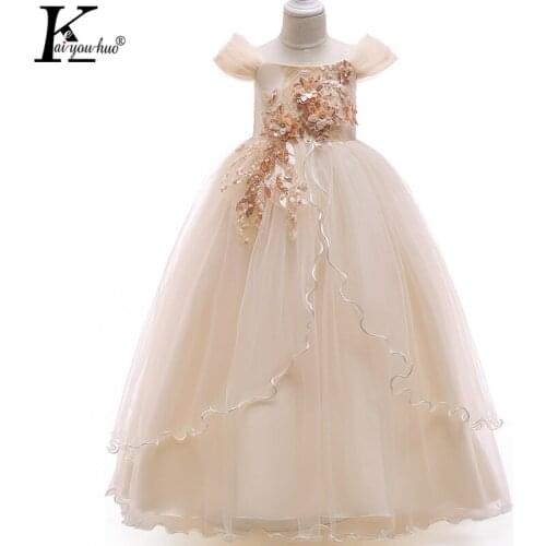 2018 Kids Dresses For Girls Clothes Children Summer Princess Dress Wedding Dress 4 5 6 7 8 9 10 11 12 13 14 Years Teenager Dress