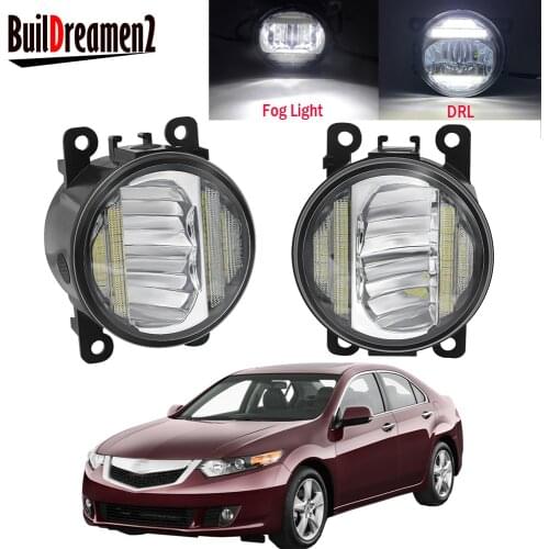 2in1 Car Left + Right Fog Light Assembly LED DRL Daytime Running Lamp 30W 8000LM 12V For Acura TSX 2011 2012 2013 2014