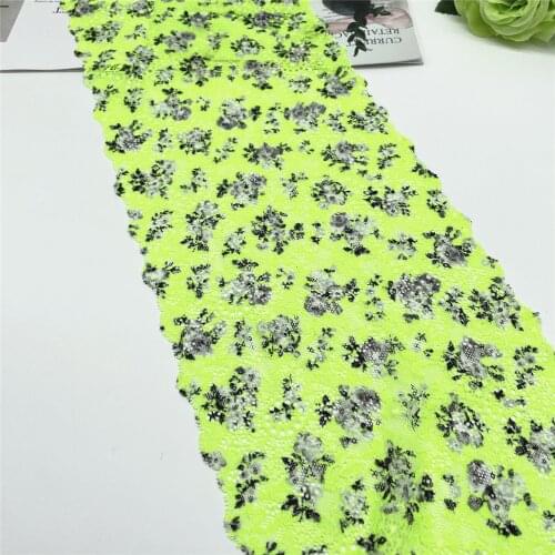 3y/lot Width 7 1/2 inch (19cm)Green Black Grey Stretch Lace Trim Clothing Sewing Craft DIY Apparel Fabric Lace Garment Accessory
