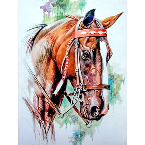 Steed Diamond Painting Round Full Drill Horse Animal Nouveaute DIY Mosaic Embroidery 5D Cross Stitch Home Decor Gifts