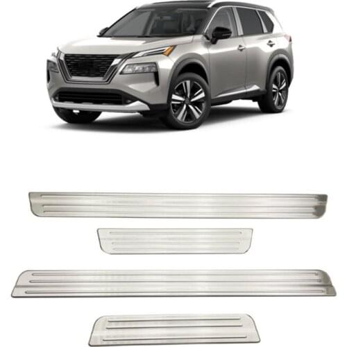 Auto Door Sill Scuff Plate Door Sill Strip Stickers for Nissan X-Trail 2021 Car Styling Accessories