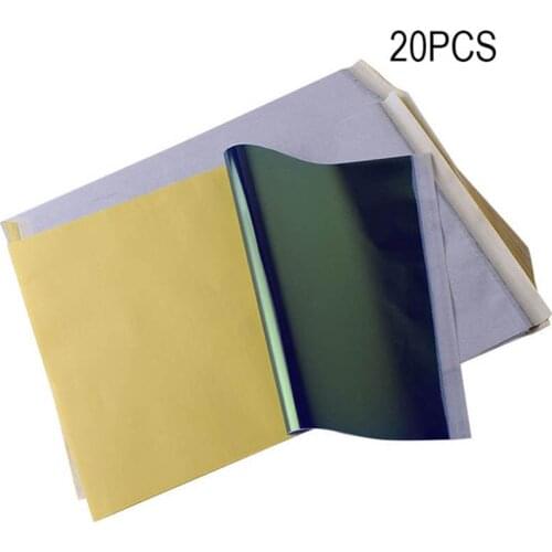 20 Pcs A4 Transfer Stencil Paper Tattoo Practice Skin Sheet Blank Plain for Tattoo Needle Machine