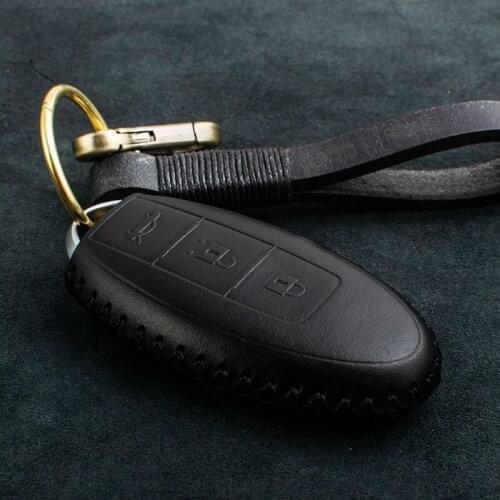 1 Pcs Genuine Leather Fob Cover Key Cases For Nissan Versa Maxima Altima Rogue Armada Sentra Murano Infiniti FX35 QX60 Smart