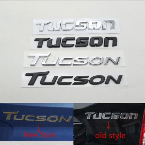 For Hyundai Tucson Rear Trunk Tailgate Emblem Badge Logo Nameplate Chrome Stickers
