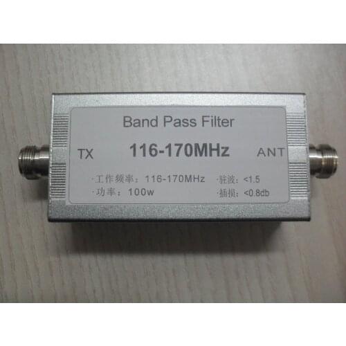 Band pass filter N female socket BPF 116-170MHz Anti-interference Improve selectivity Increase communication