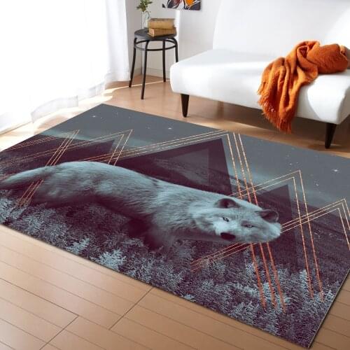 Wildness wolf Carpet for Living Room Kids Bedroom Bedside Rugs Soft Carpets Home Sofa Table Decor Mat