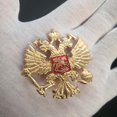 CCCP Medal Russia Double-headed eagle medal national emblem cockade hat badge pin