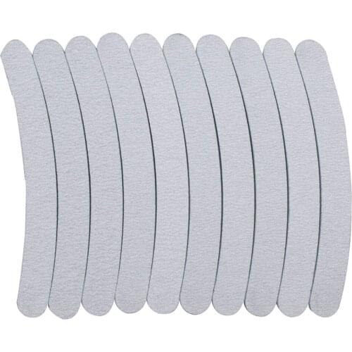 New 10 pcs Professional Nail File 100/180 Manicure Tools Sanding Polish Buffer Curve Banana Nail Art tool Nail Polisher