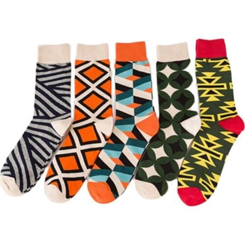 New Happy Womens Socks 2021 Winter Trend Art Printing Men Harajuku Streetwear Colorful Breathable Female Cotton Skateboard Sock