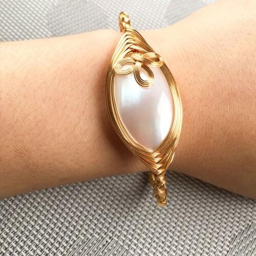 New Style Fashion Shell Bracelet Winding Copper Spiral Charms For Elegant Women Romantic Love Gift