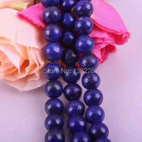 ! Wholesale 6mm Natural Lapis Lazuli Round Loose Beads 15" 2 piece/lot fashion jewelry JT6317