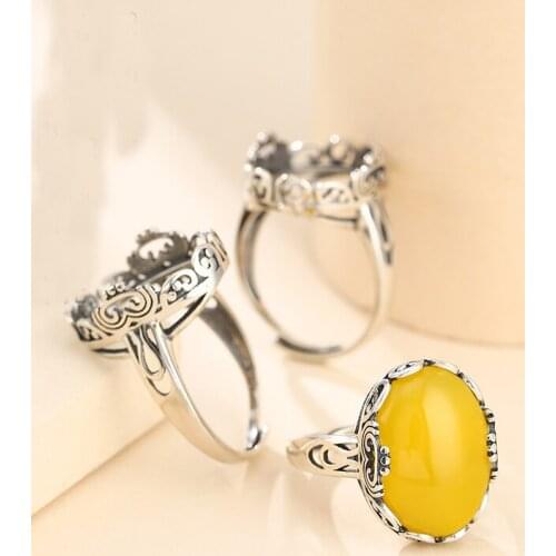 13*18mm 925 STERLING SILVER Women Semi Mount Bases Blanks base blank Pad ring Setting wedding jewelry findings diy A5966