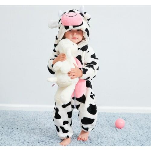 Cartoon Newborn Baby Winter Unisex Flannel stitch Pajama unicornio Sleepwear Kigurumi Boys toddler Animal Dinosaur Pajamas Set