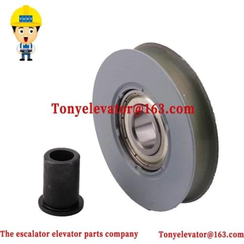 68*14*6202 Elevator Door Hanger Roller OD68mm W14mm Bearing 6202 With Axle 68x14x6202