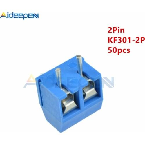 50pcs/Lot KF301-2P Plug-in Screw Terminal Block Connector